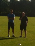 Under 18s coach Mark Mooney and Peter