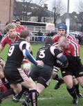 Nick Cox went over for Hawks' try against Ayr