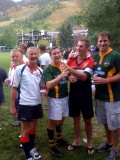 Two Anniesland legends at Aspen Rugger Fest