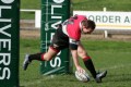 Colin Shaw scores against Hawick