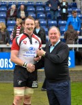 Arthur Beverly with man of match Ross